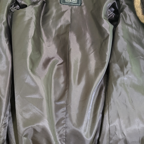 Vintage Faux Mink Brown Coat S - Picture 11 of 12